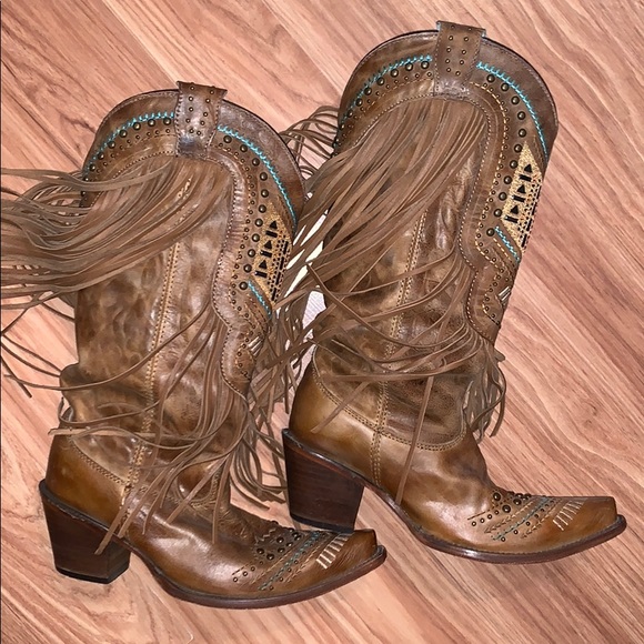 Corral Shoes - Brown fringe Corral boots